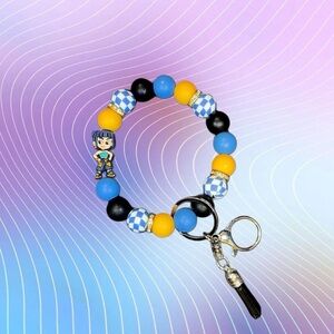 Kpop Demon Hunters Huntrx Zoey Beaded Wristlet Keychain